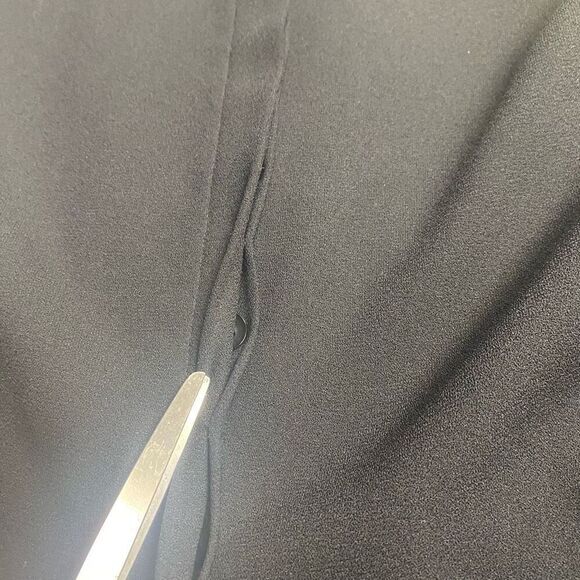 KAREN SCOTT Women’s Lined Jacket Blazer Black Size 8  Pointed Collar Vintage - Picture 5 of 9